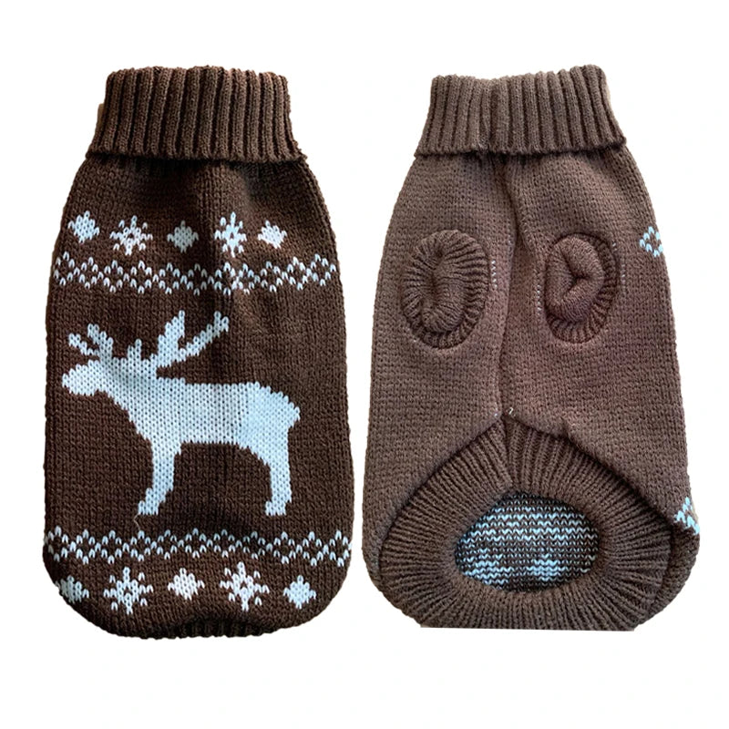 Warm Knitted Dog Sweater for Small & Medium Pets