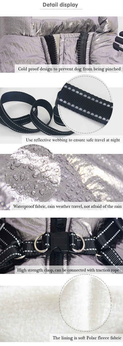 Waterproof Winter Dog Jacket with Harness