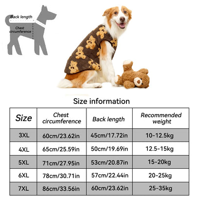 Winter Flannel Pet Coat for Dogs & Cats 5-35kg