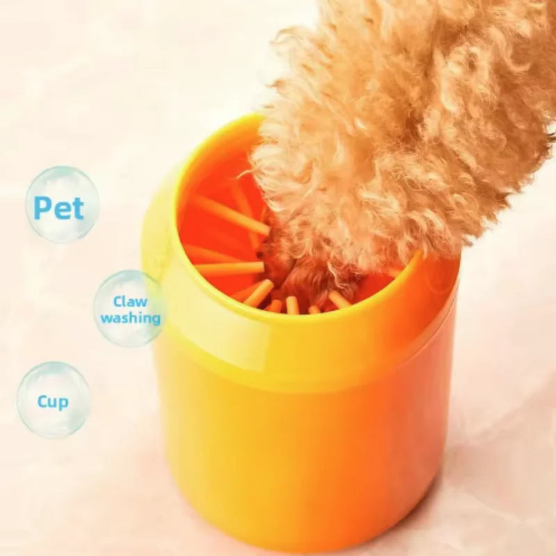 Pet Paw Cleaner Brush & Towel - Portable Dog Supplies