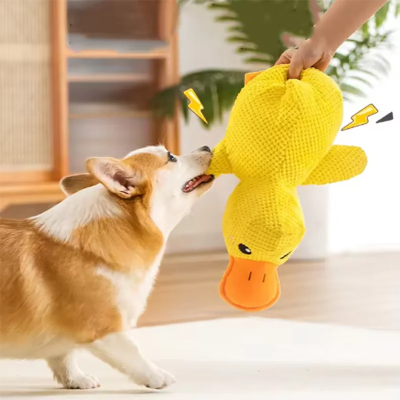 Dog Toy Stomping Duck Bite Resistant Grinding Teeth Cleaning Large Dog Interactive Entertainment Puppy Boredom Pet Plush Toy