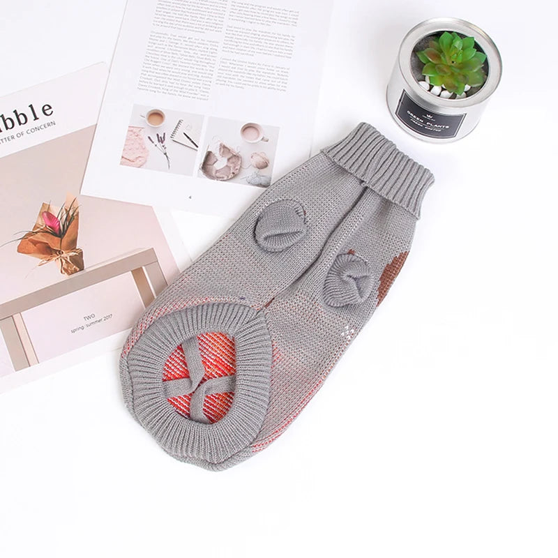 Warm Knitted Dog Sweater for Small & Medium Pets