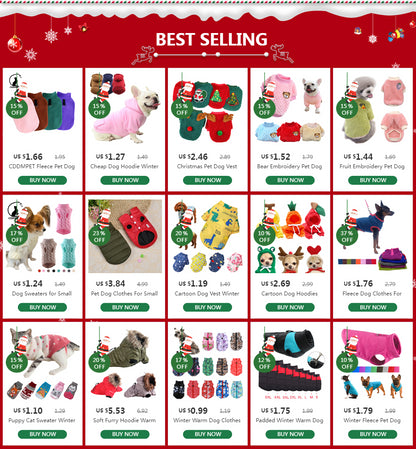 Warm Knitted Dog Sweater for Small & Medium Pets