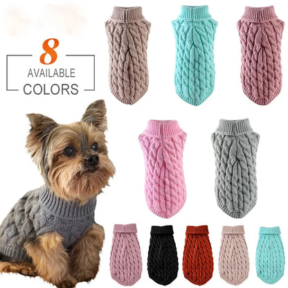 Pet Winter Sweater - Cozy Knitted Dog Clothes