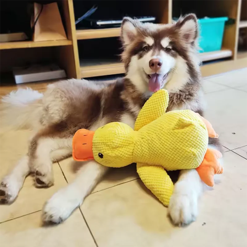 Interactive Bite-Resistant Duck Toy for Large Dogs