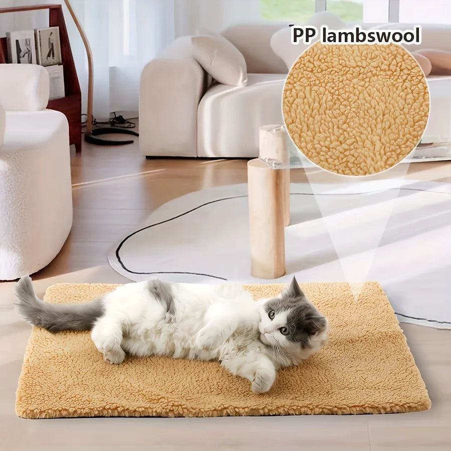 Self-Warming Pet Blanket Mat for Cats & Dogs