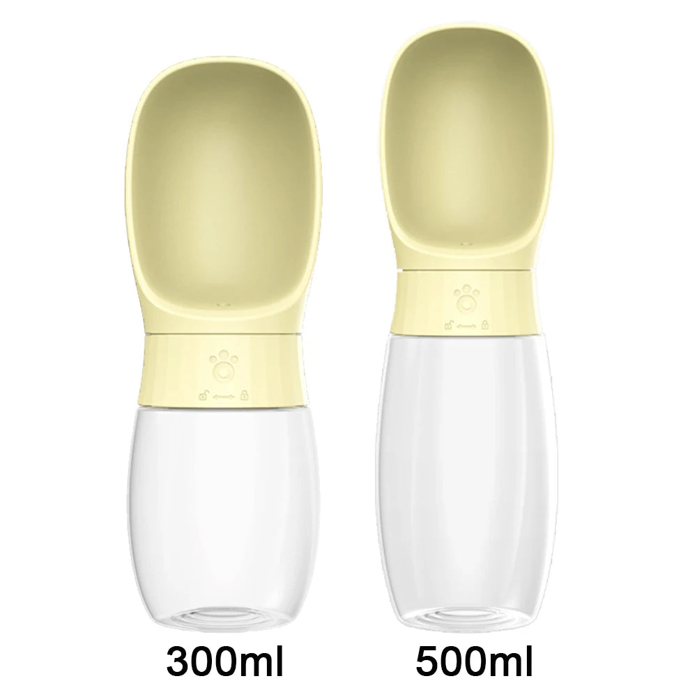 Portable Dog & Cat Water Bottle with Travel Bowl – 300ml / 500ml for Hiking & Travel