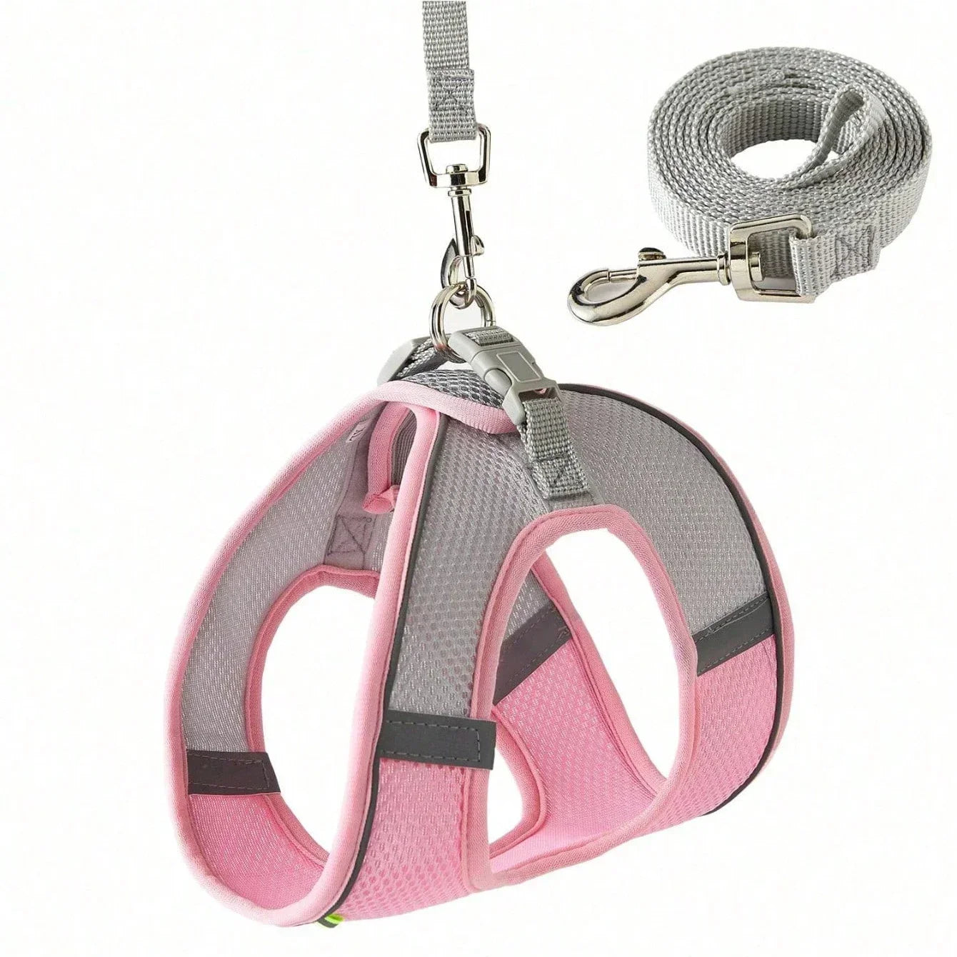 Escape-Proof Pet Harness & Leash Set – Reflective Vest for Small Dogs and Cats