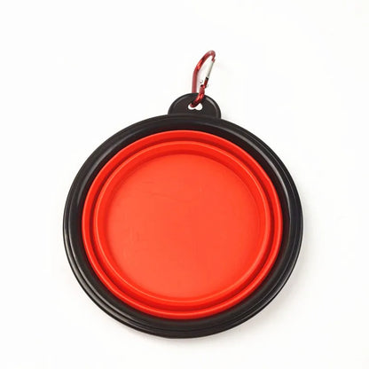 Portable Folding 350ml Pet Bowl with Keychain