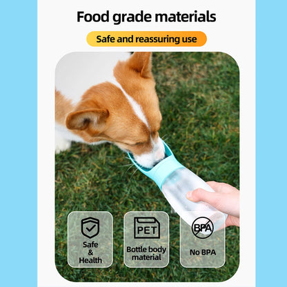 Portable Pet Water Bottle & Bowl - 300ml/500ml
