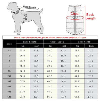 Warm Waterproof Dog Jacket for All Breeds