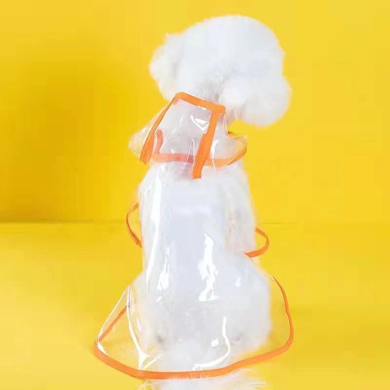 Pet Dog Transparent Raincoat  Waterproof Jacket