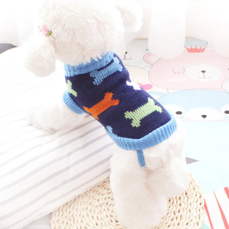 Warm Knitted Dog Sweater for Small & Medium Pets
