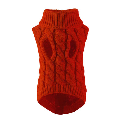 Pet Winter Sweater - Cozy Knitted Dog Clothes