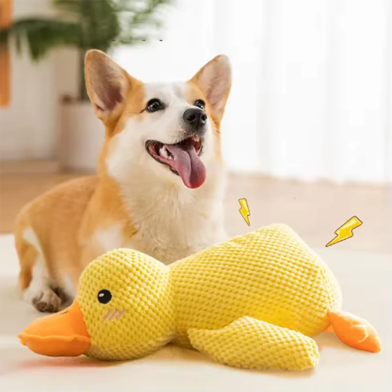 Interactive Bite-Resistant Duck Toy for Large Dogs