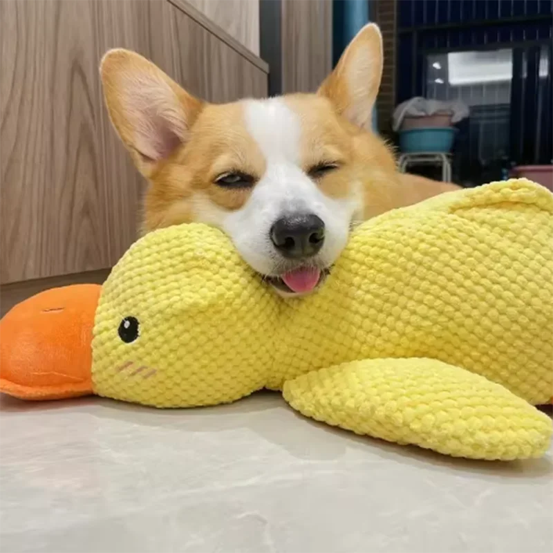 Interactive Bite-Resistant Duck Toy for Large Dogs
