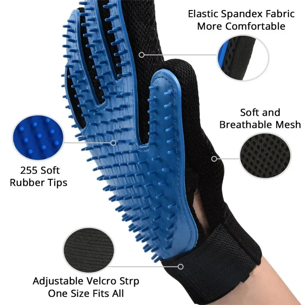 Cat grooming glove for cats wool Pet Hair Deshedding Brush Comb Glove For Pet Dog Cleaning Massage Glove For accessories