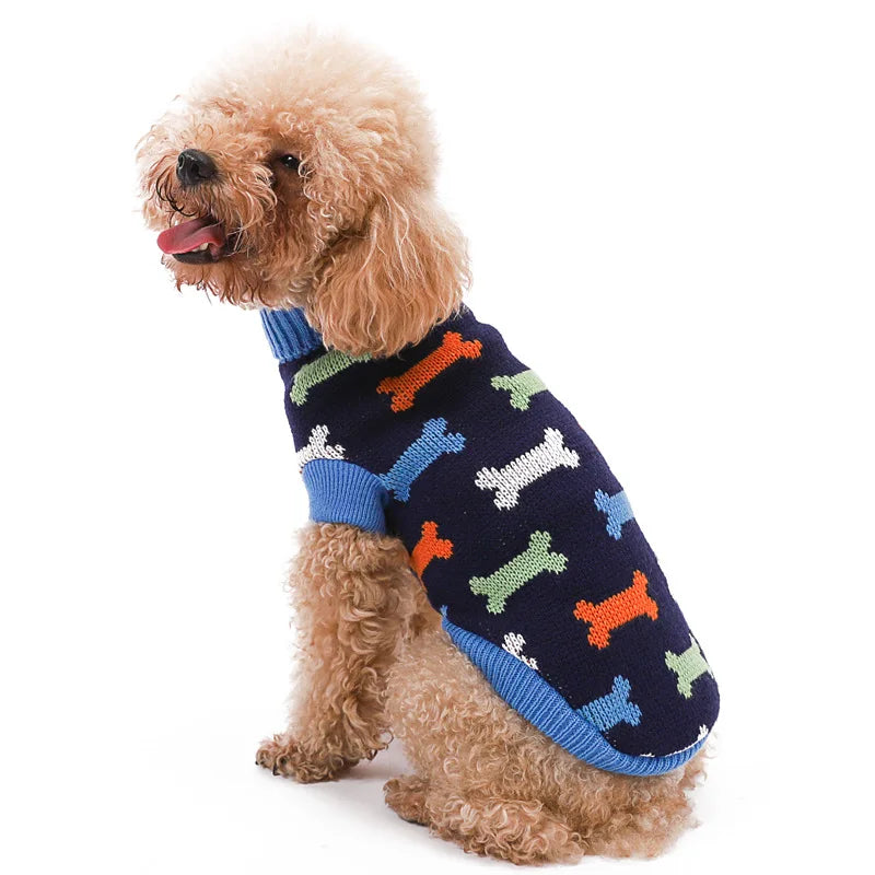 Warm Knitted Dog Sweater for Small & Medium Pets