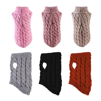 Pet Winter Sweater - Cozy Knitted Dog Clothes