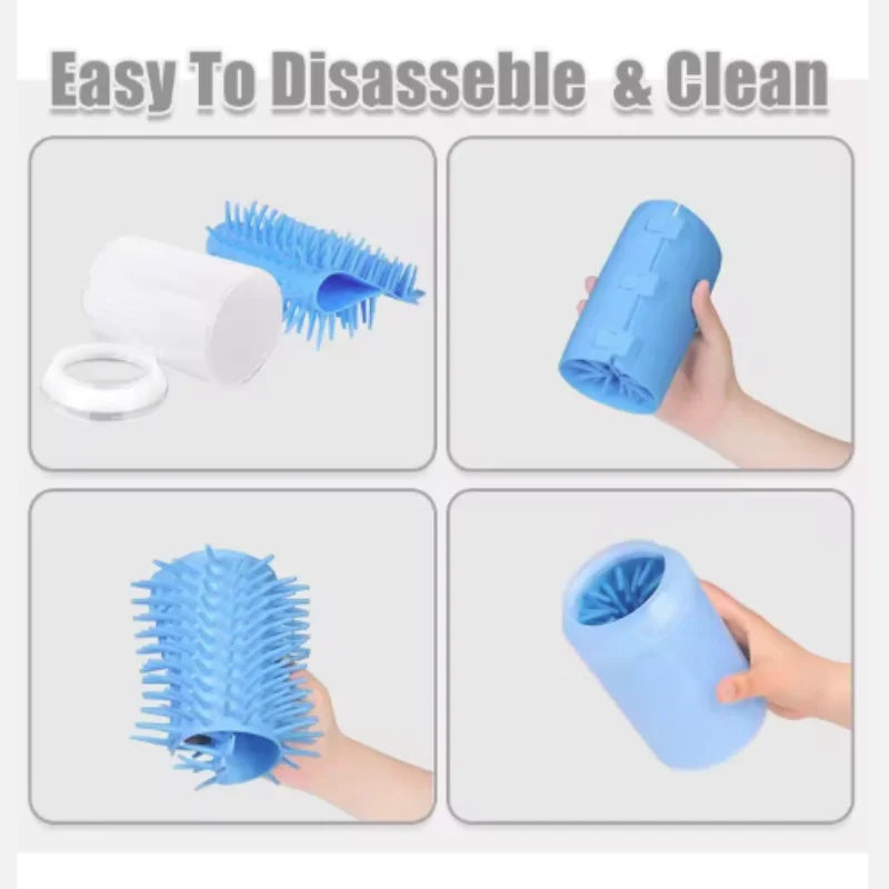 Pet Paw Cleaner Brush & Towel - Portable Dog Supplies