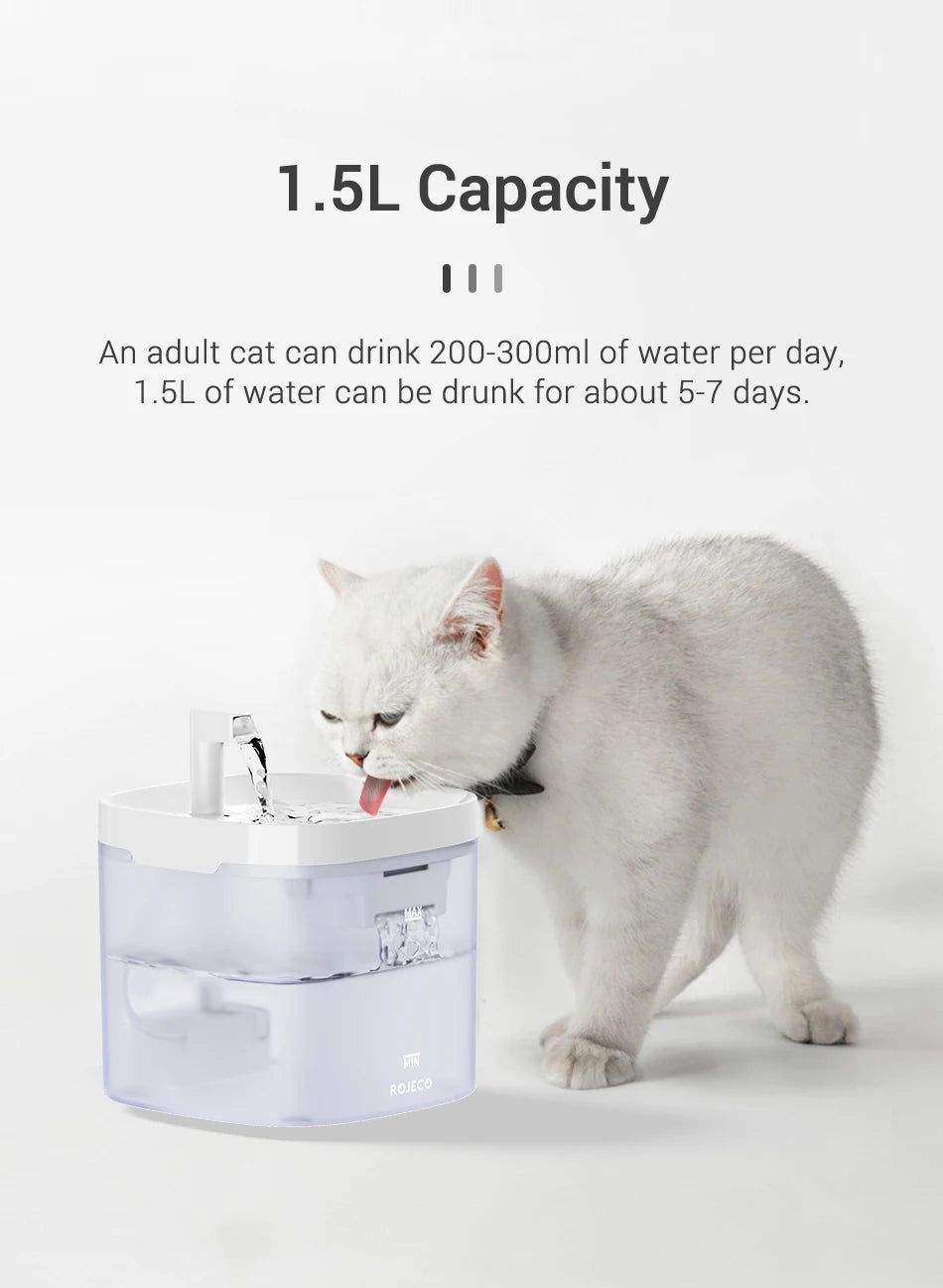 Automatic Cat Water Fountain ROJECO