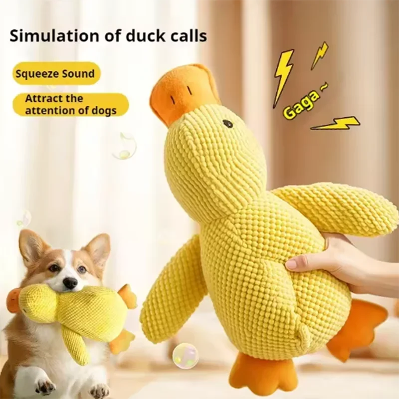 Interactive Bite-Resistant Duck Toy for Large Dogs