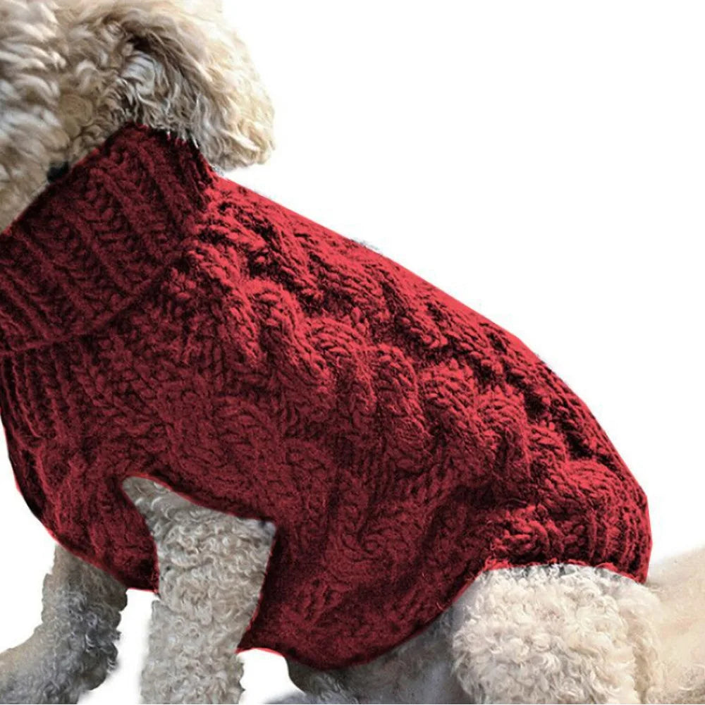 Pet Winter Sweater - Cozy Knitted Dog Clothes