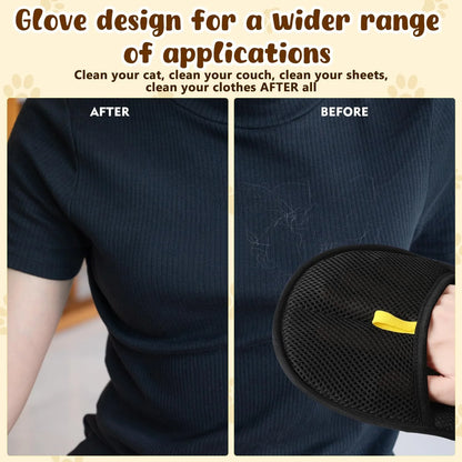 Double-Sided Pet Grooming Gloves for Dogs & Cats