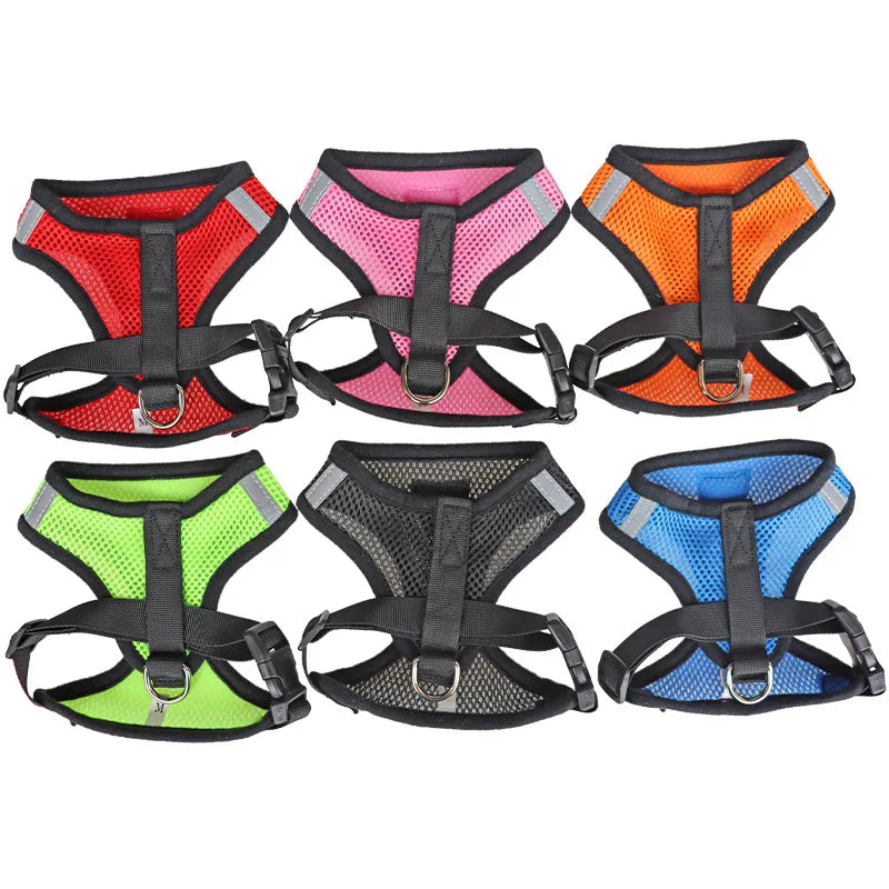 Cat Harness with Lead Leash Adjustable Vest Polyester Breathable Harnesses