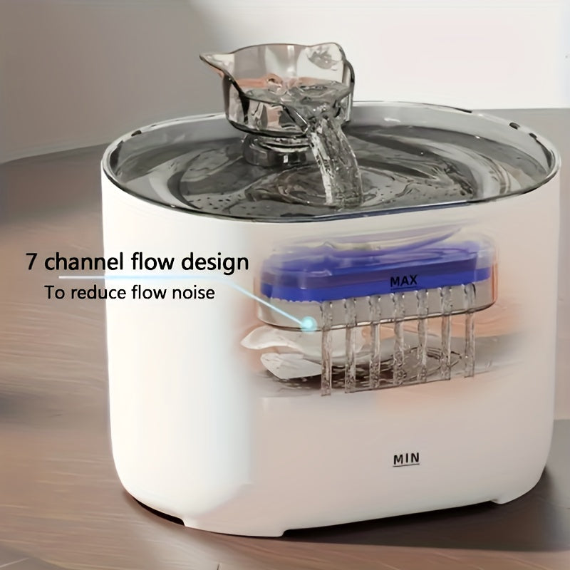 Ultra-Quiet 2.2L Cat Water Fountain for Hydration